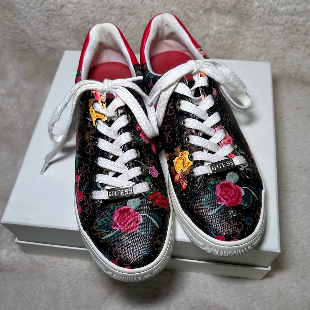 Guess Women’s Floral Sneakers - Size 9